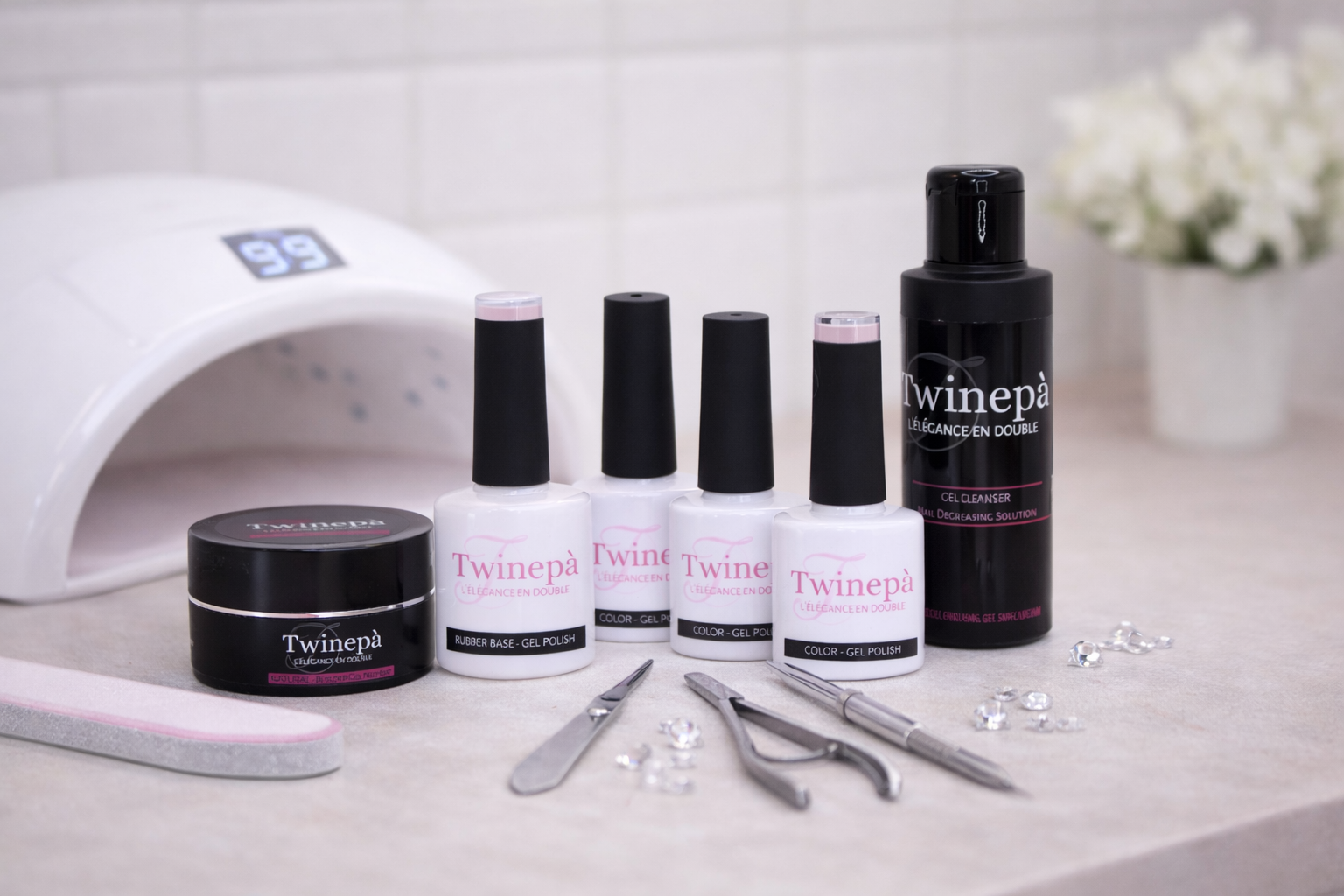 Kit prodotti professionali Twinepà per ricostruzione unghie